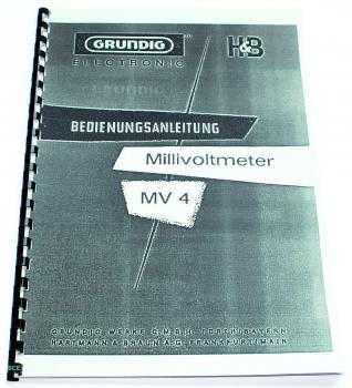 Grundig Millivoltmeter MV-4 / technische Unterlage
